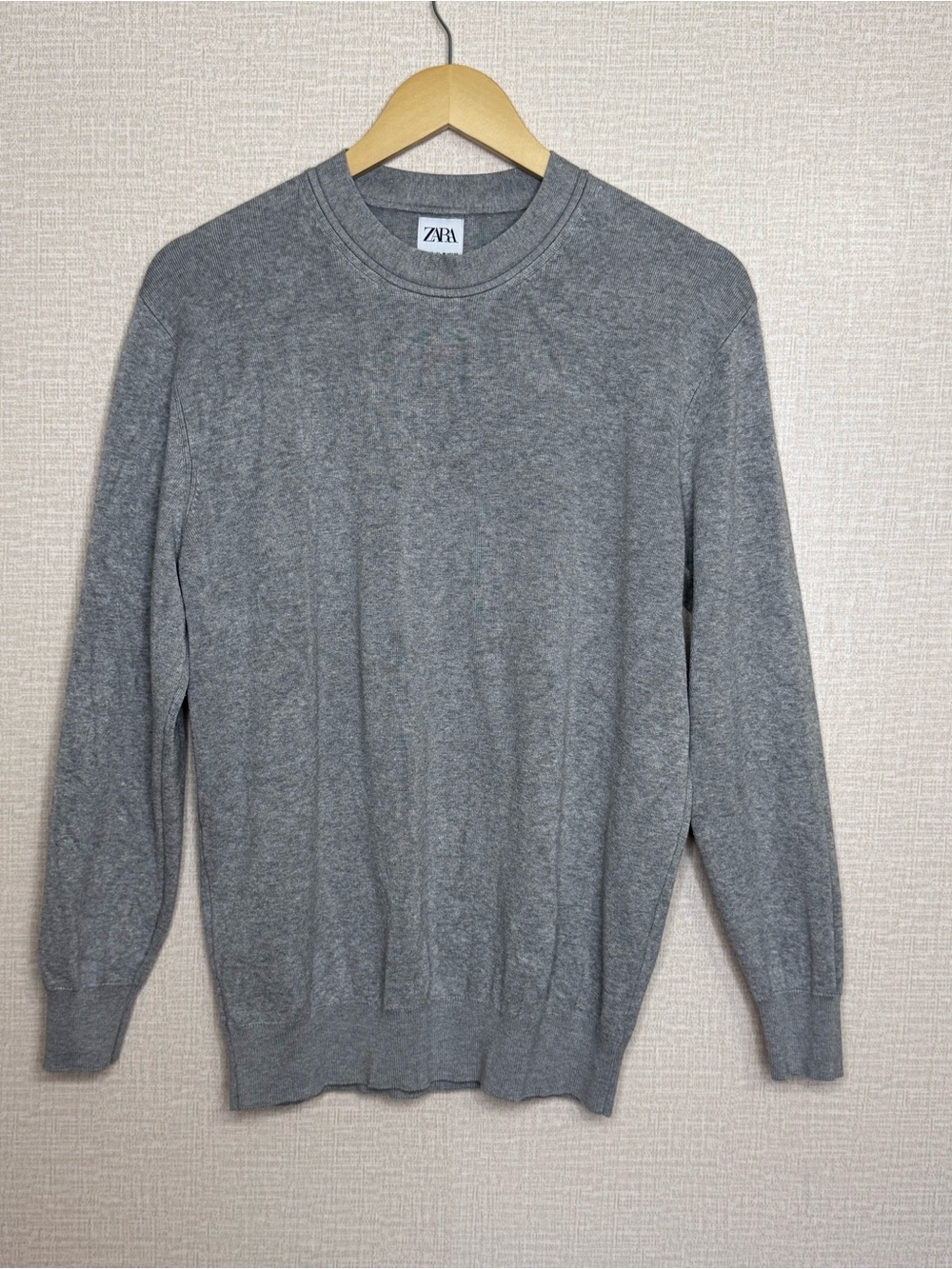 ZARA Men's Heather Gray Crewneck Sweater size M